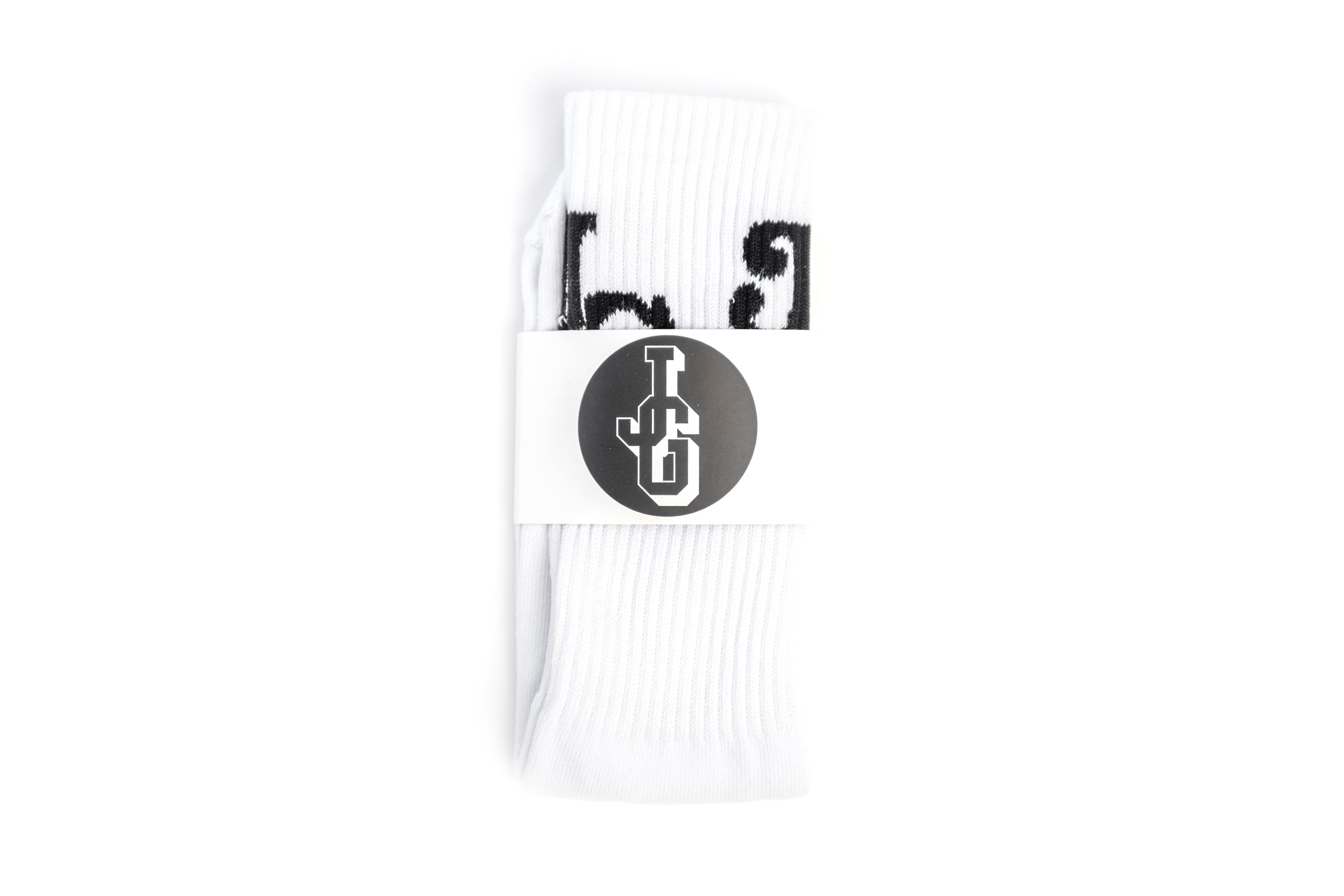 JG Logo Socks White/Black – John Geiger