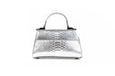 Medium Chrome Python Lowercase Flap Bag
