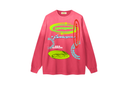 "404 Error" Misplaced Long Sleeve Tee in Pink/Multi