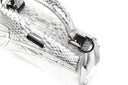 Medium Chrome Python Lowercase Flap Bag
