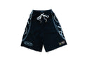 Black Frayed Sweat Shorts (Below Knee)