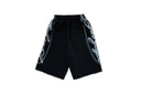 Black Frayed Sweat Shorts (Below Knee)