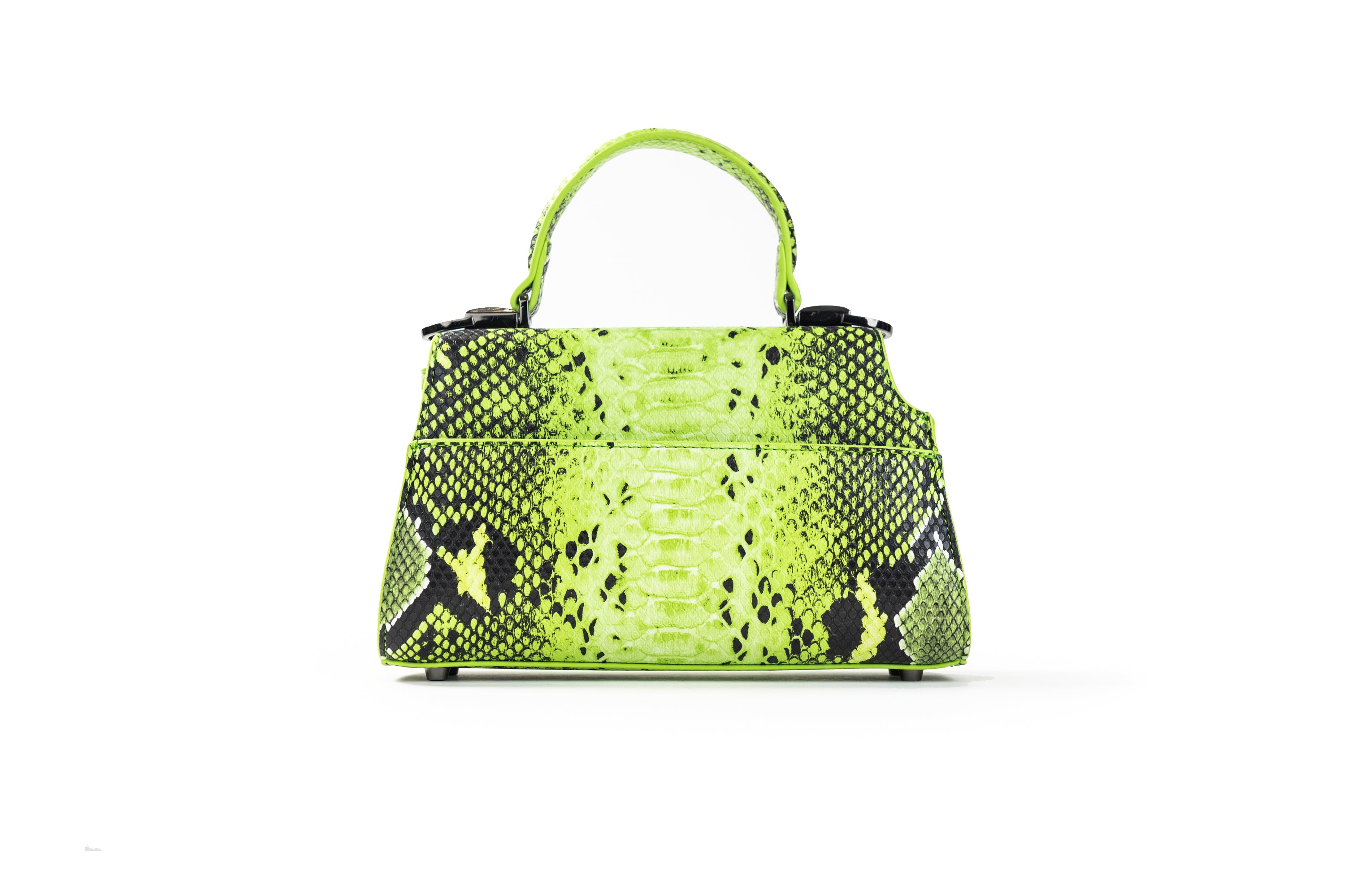 バッグ 00s y2k BORELLI PIERINA Python handbag Medium Lime Green Python Lowercase Flap Bag – John Geiger