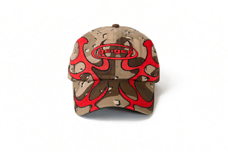 Desert Camo Red Tribal Cap