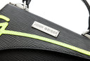Medium Lowercase Flap Bag “Black/Lime”