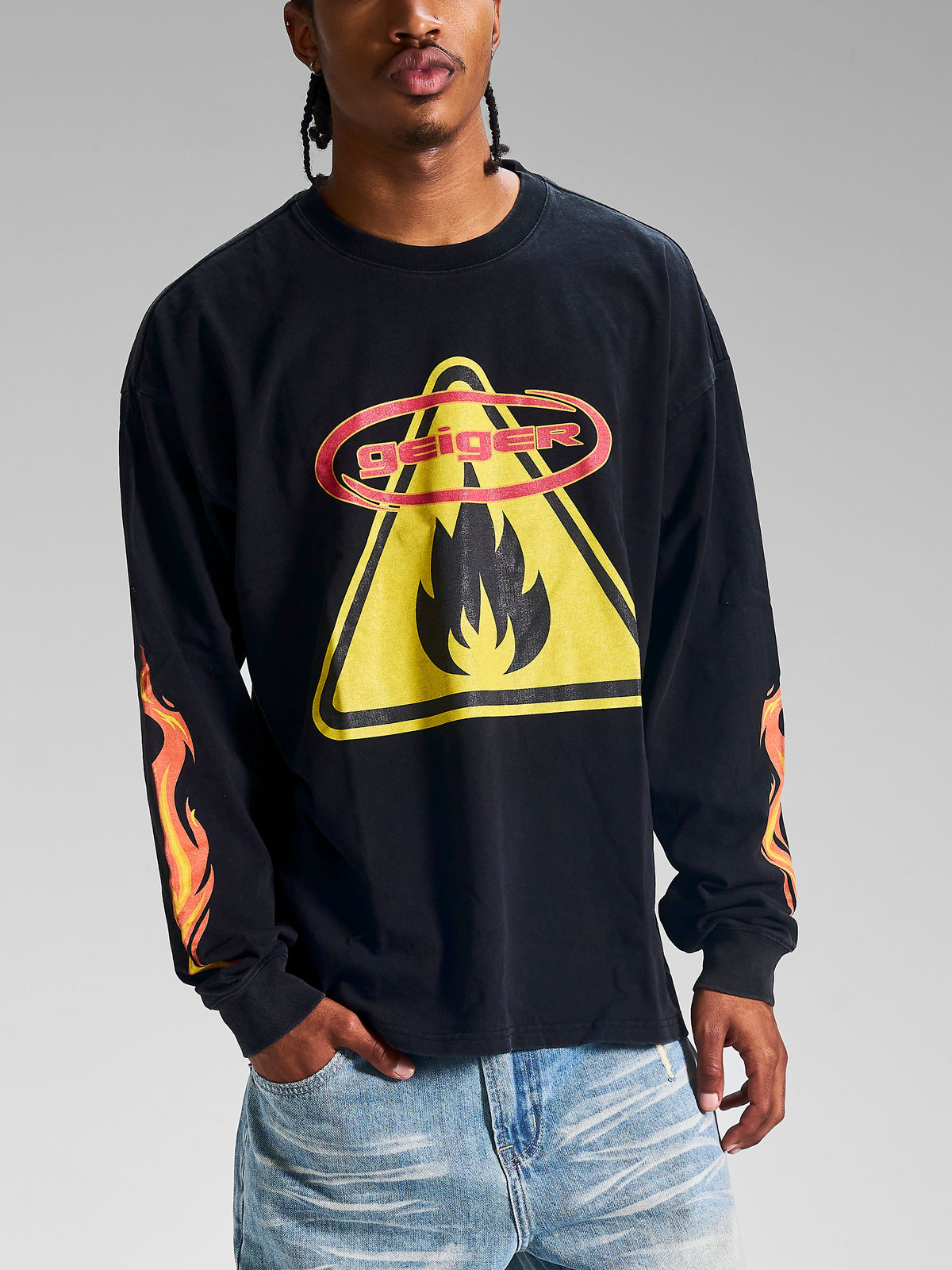 "Burning Bridges" Long Sleeve Tee Black