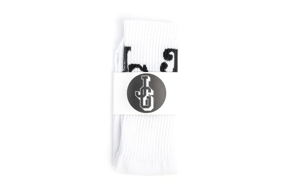 JG Logo Socks White/Black – John Geiger