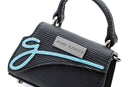 Mini Lowercase Flap Bag "Black/Teal"