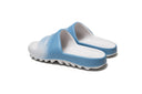 Matte Blue Fade Slides