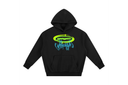 Double Oval Logo Lightweight Hoodie Black