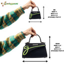 Mini Lowercase Flap Bag "Black/Teal"